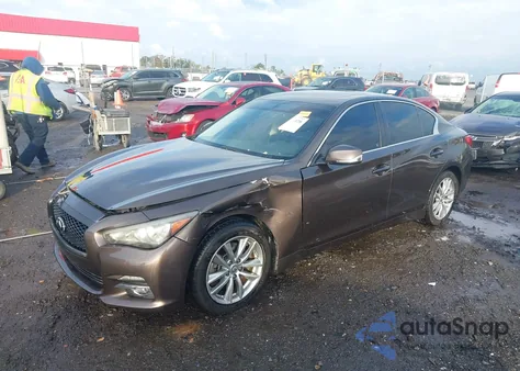 2014 Infiniti Q50 Premium z USA, uszkodzony, nr VIN JN1BV7AP5EM673500